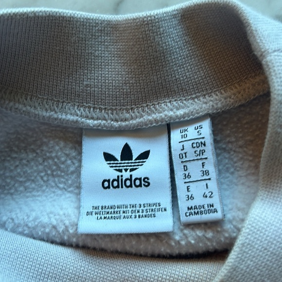 Adidas mauve light pink cropped sweatshirt size small - Picture 3 of 7